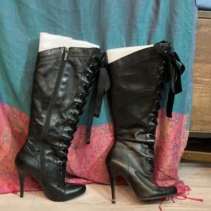 Colin Stuart black leather boots